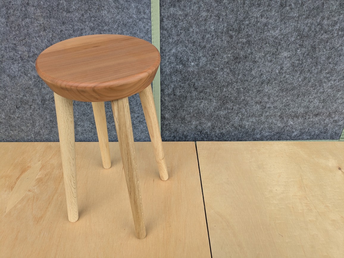 天然木スツール ナラ材