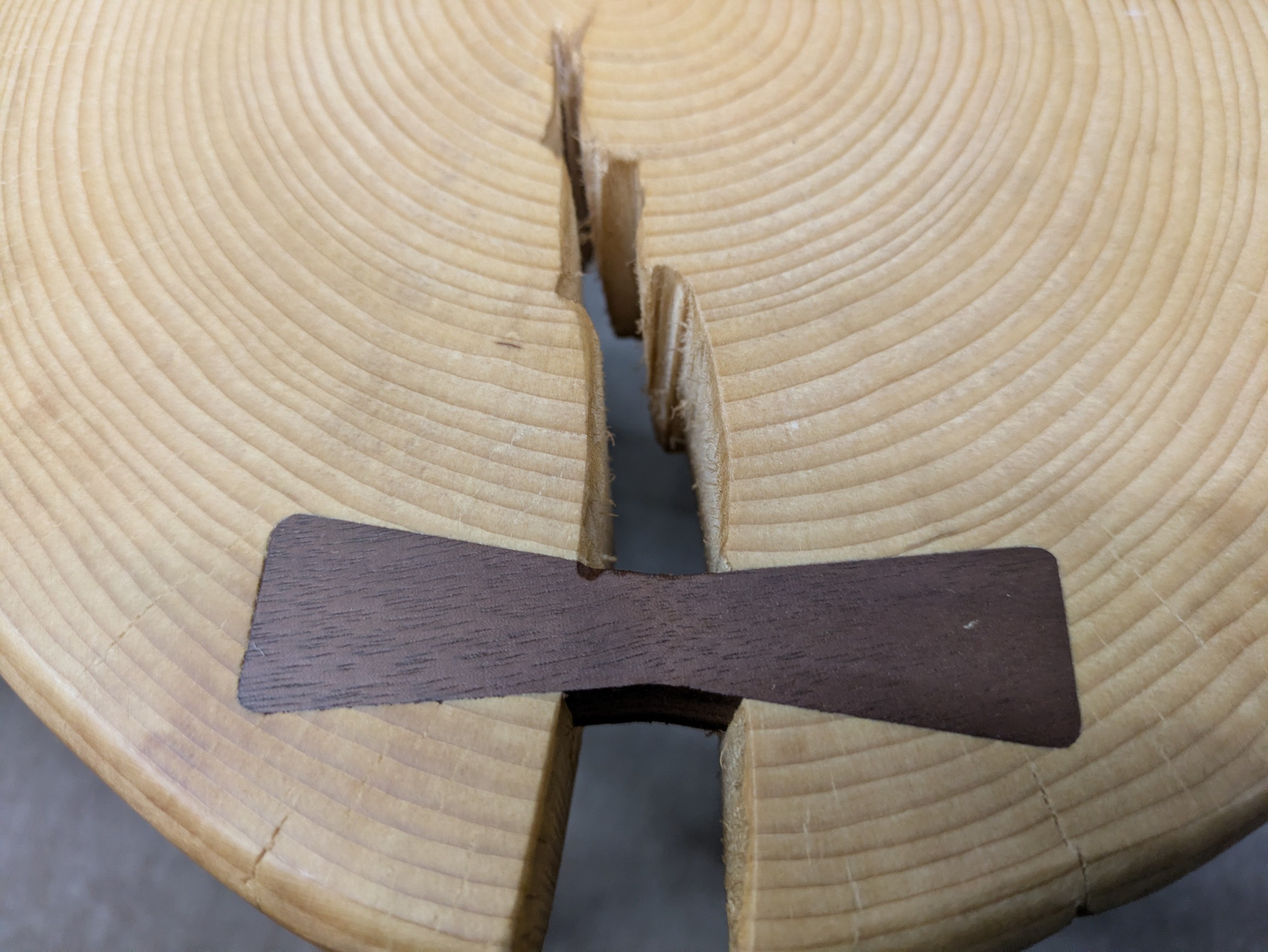 天然木スツール 丸太 くさび